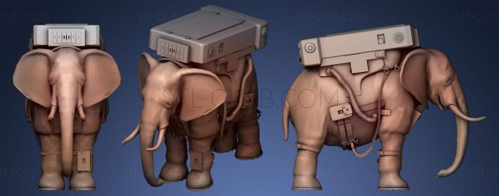 3D мадэль Слон-астронавт (STL)